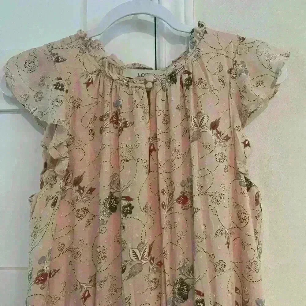 Ann Taylor LOFT Blush Pink Floral Maxi Dress- Size Medium- Excellent Condition - Picture 2 of 6